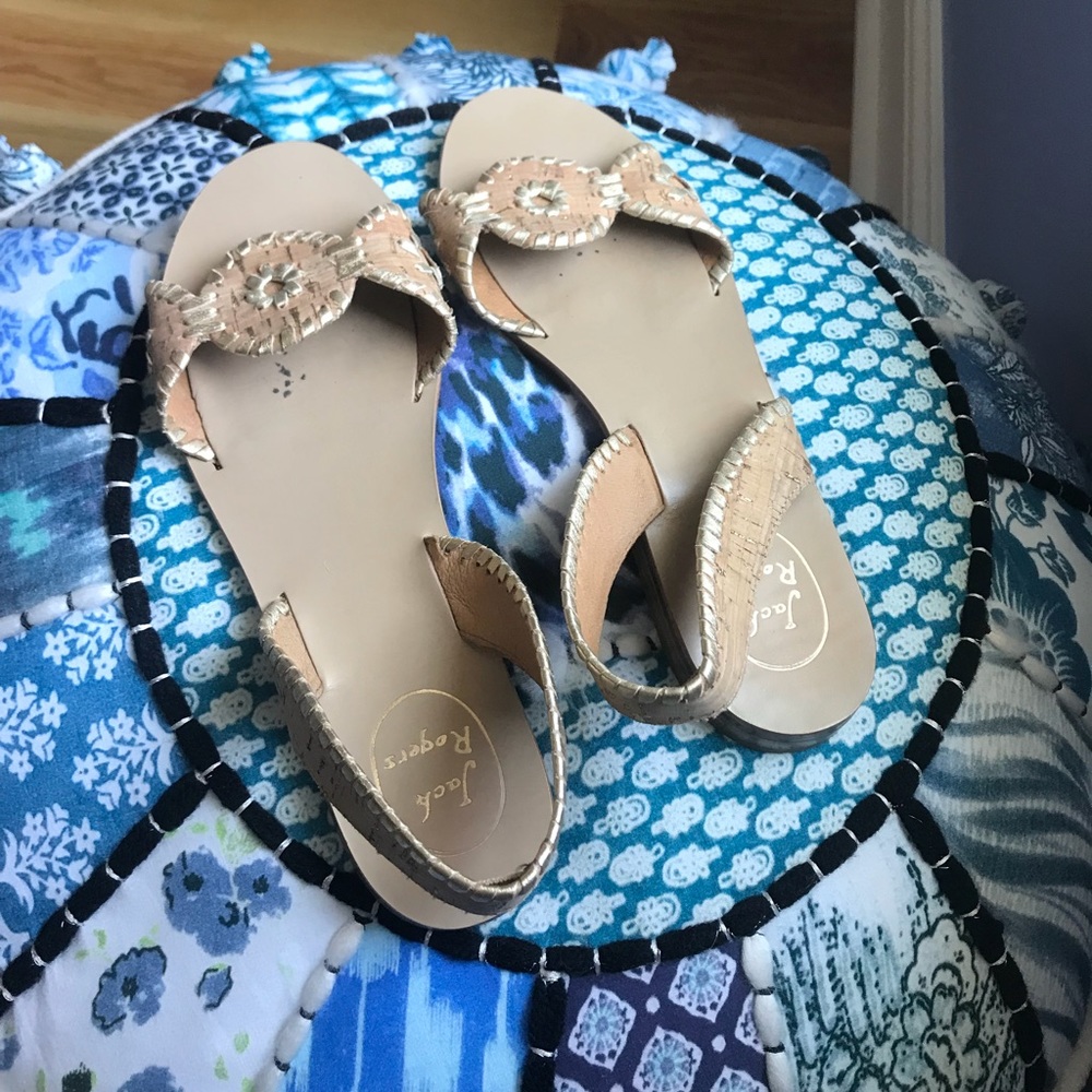 Jack Rogers Liliana Sandal cork and gold